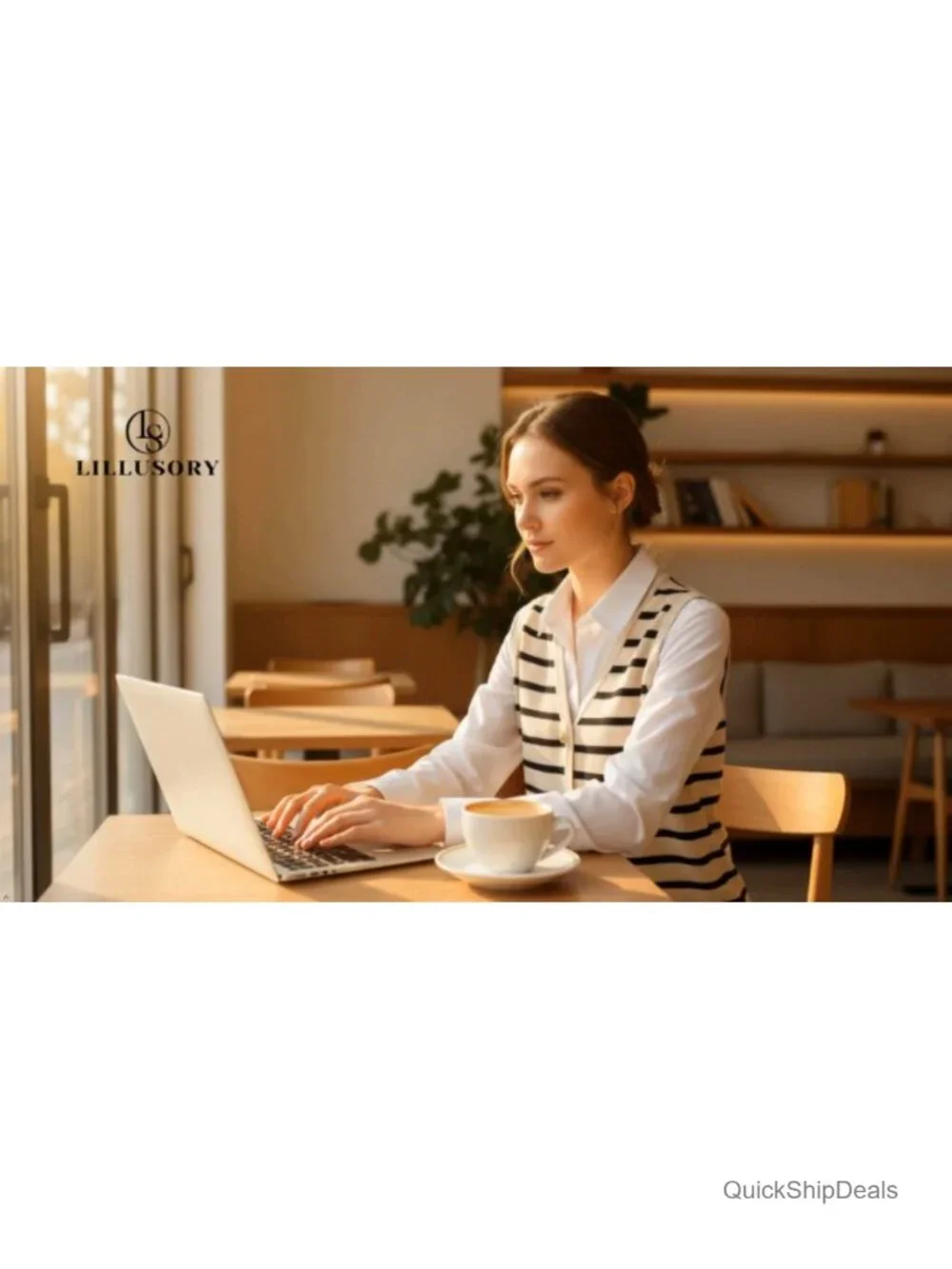 Striped Sweater Vest Women V-Neck Button Up Sleeveless Knit Tank Top Casual Work